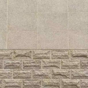 益阳 黄金麻自然面蘑菇石配荔枝面干挂