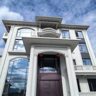 益阳白麻别墅外墙干挂石材效果示例