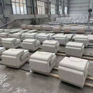 益阳 白麻花岗岩异形加工-石凳，坐凳