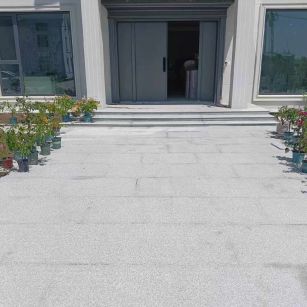 益阳 芝麻白花岗岩地铺石地面铺装