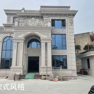 益阳 白麻花岗岩别墅外墙干挂