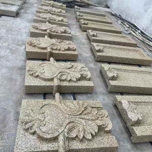益阳 黄金麻花岗岩别墅外墙雕刻板