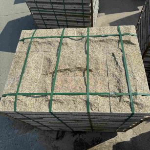 益阳 黄金麻花岗岩石材自然面蘑菇石成品