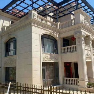 益阳 黄金麻花岗岩荔枝面别墅外墙干挂