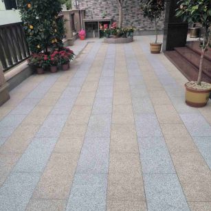 益阳 黄金麻白麻荔枝面庭院铺装展示