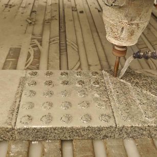 益阳 芝麻白花岗岩石材盲人石、盲道石、盲点石