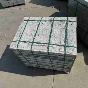 益阳 白麻花岗岩石材自然面蘑菇石成品