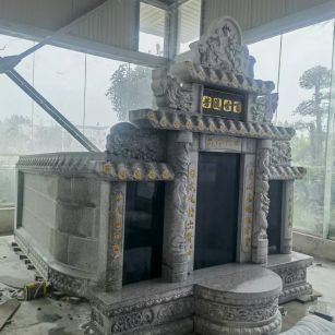 益阳 芝麻白墓碑效果展示图