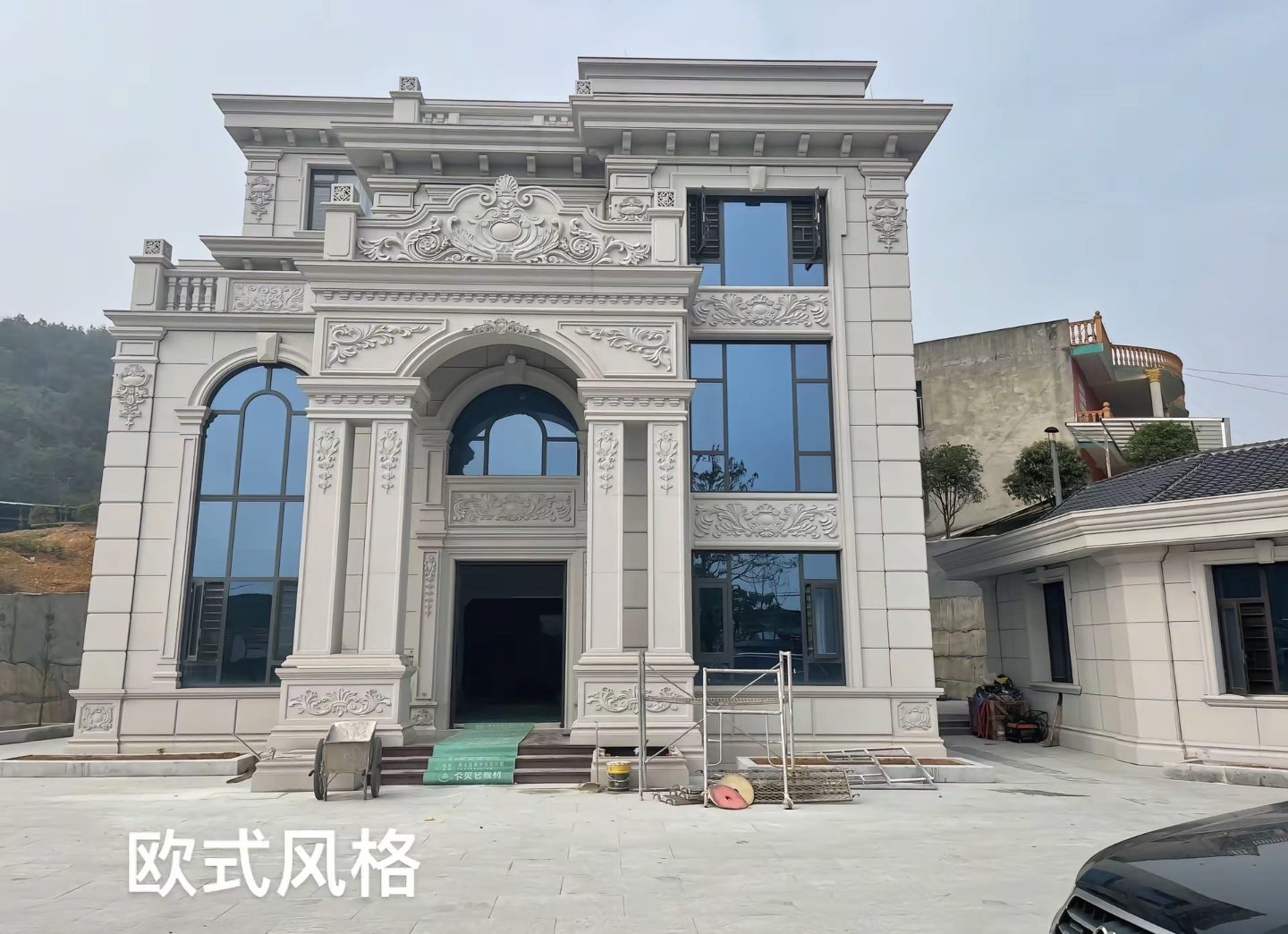 益阳 白麻花岗岩别墅外墙干挂