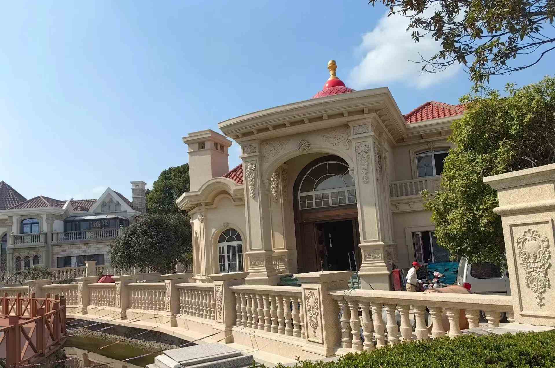 益阳 黄金麻花岗岩欧式别墅