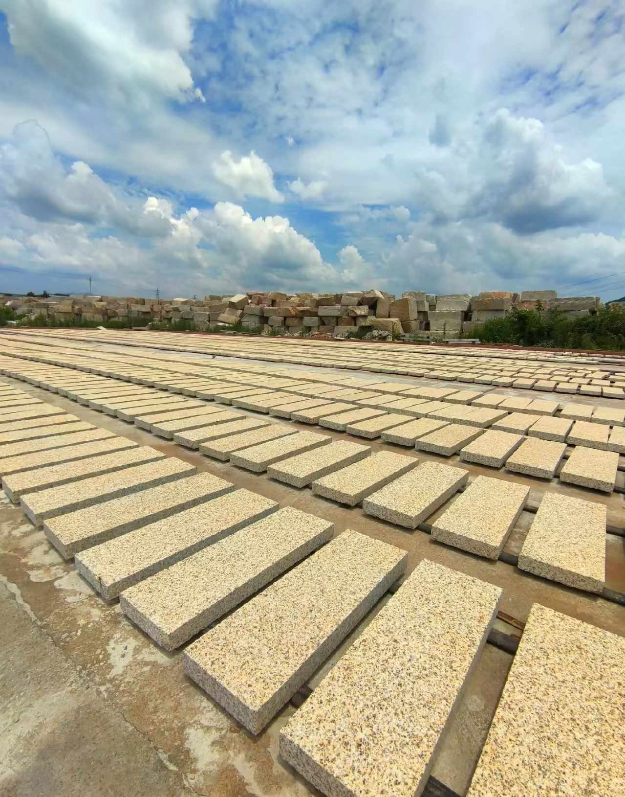 益阳 黄金麻荔枝面花岗岩石材地铺石防护中