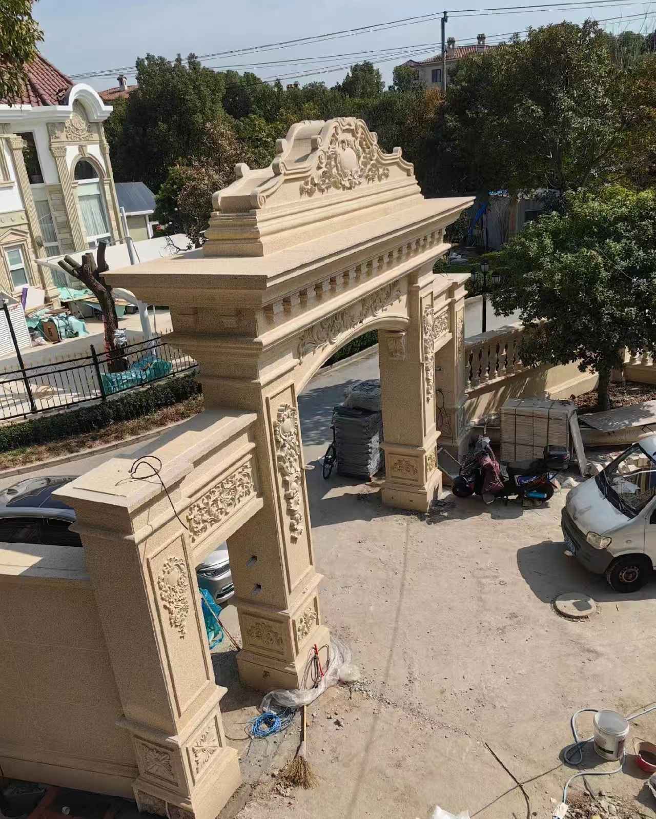 益阳 黄金麻荔枝面花岗岩别墅门楼