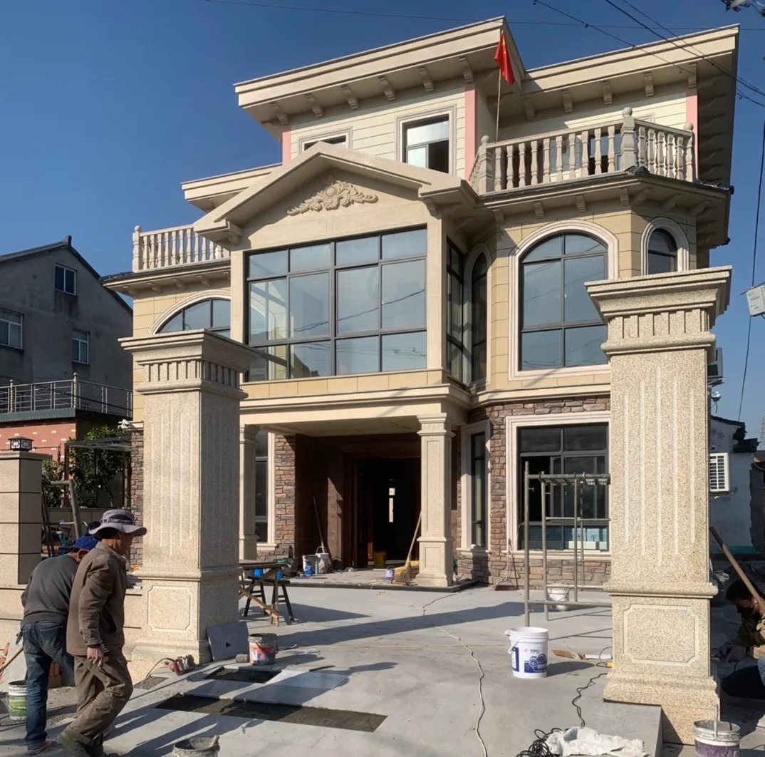 益阳 黄金麻花岗岩荔枝面别墅外墙干挂私家专属