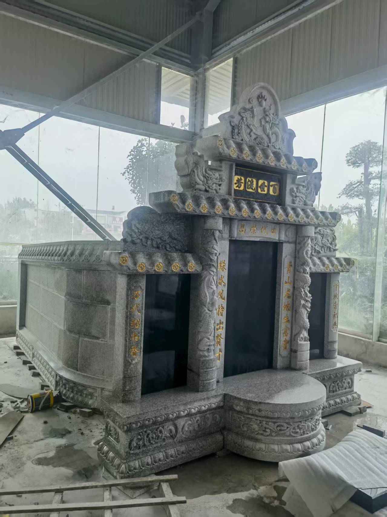 益阳 芝麻白墓碑效果展示图